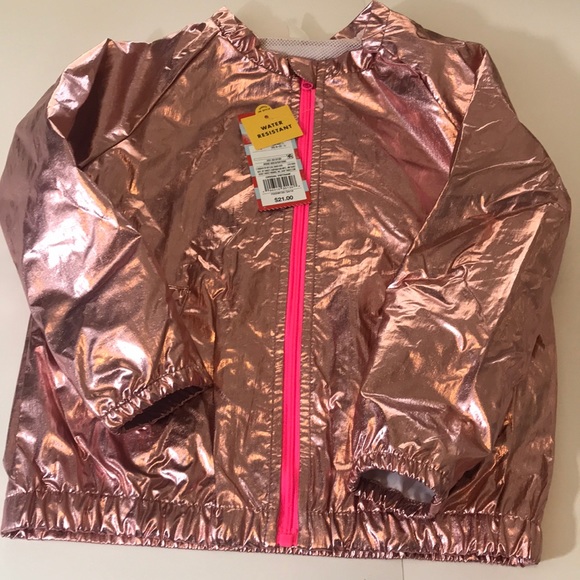 Cat & Jack Other - Girls metallic looking pink jacket NWT